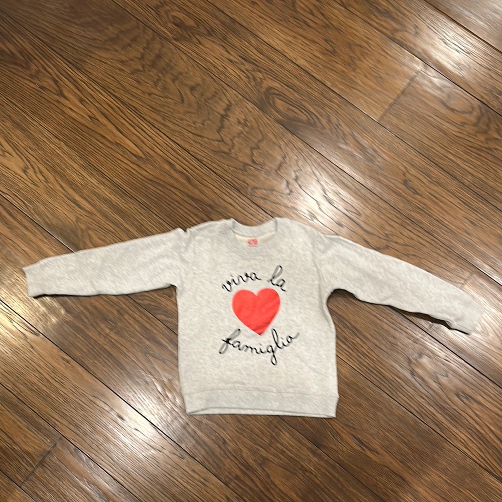 On Running Gray Sweatshirt with Red Heart